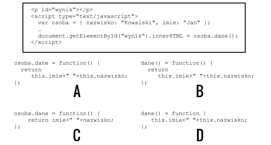 EE.09 / INF.03 - Test 40 Pytań - Programowanie I Bazy Danych